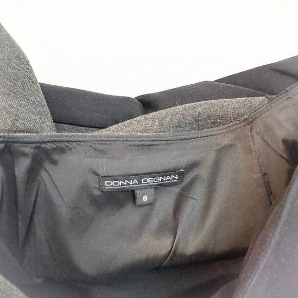 Donna Degnan Color Block Pencil Skirt Black Gray Size 8 - Picture 2 of 5